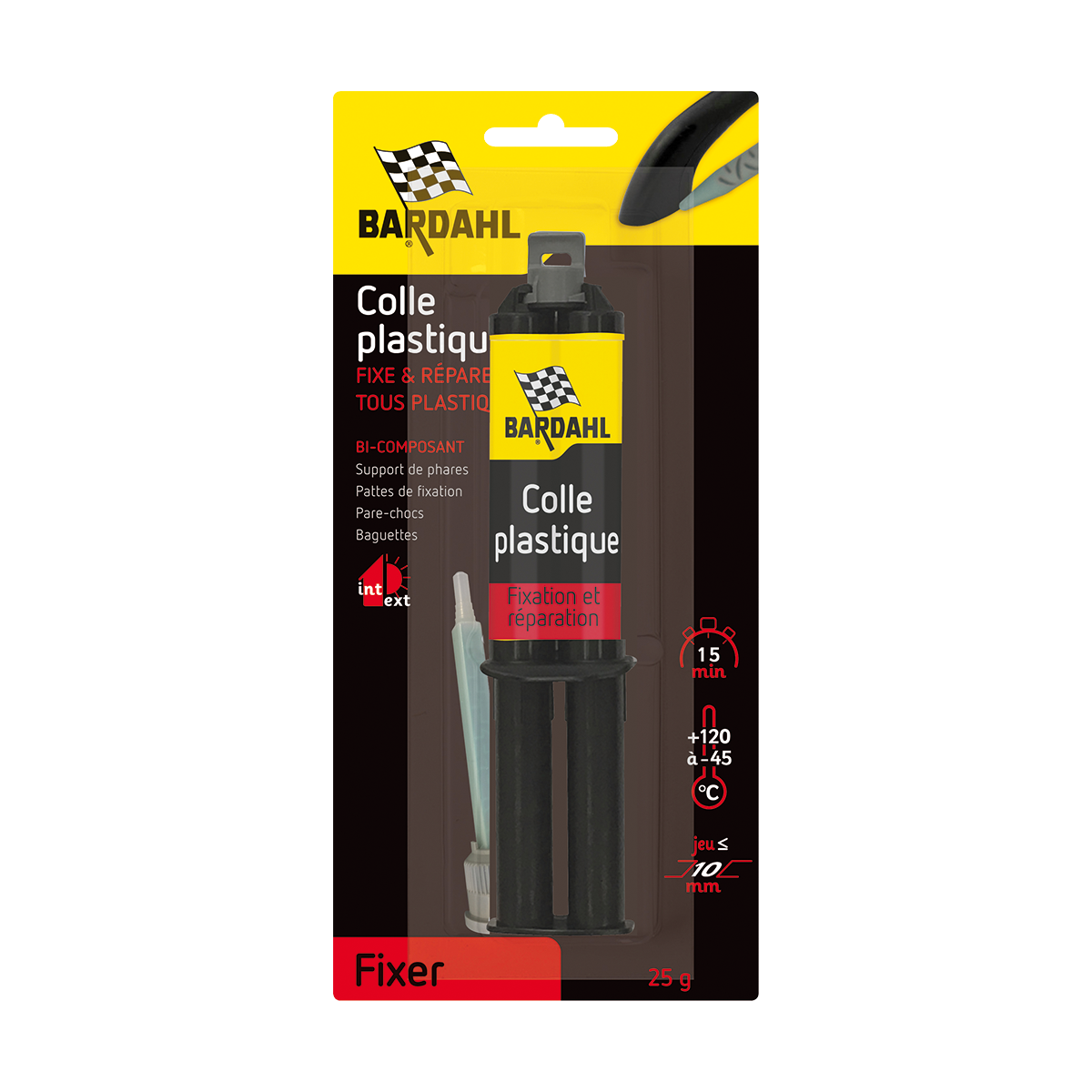Клей для пластику двокомпонентний BARDAHL Colle Plastique Bi Composant  25г  49923