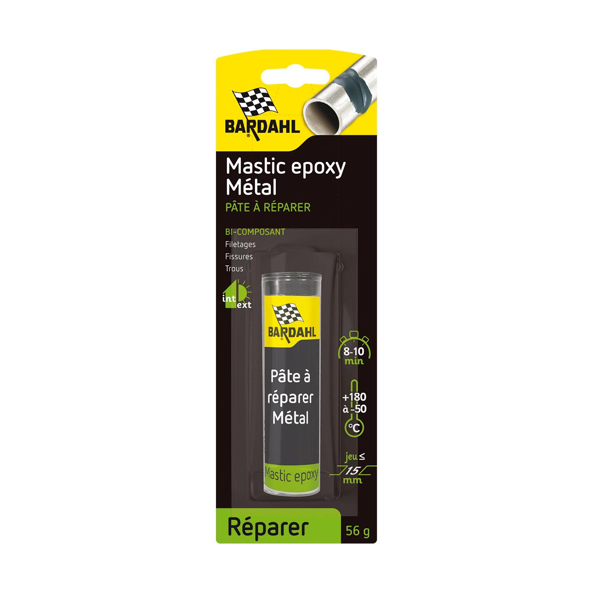 Клей епоксидний для металу BARDAHL Pate A Reparer Special Metal Epoxy 56г 49917
