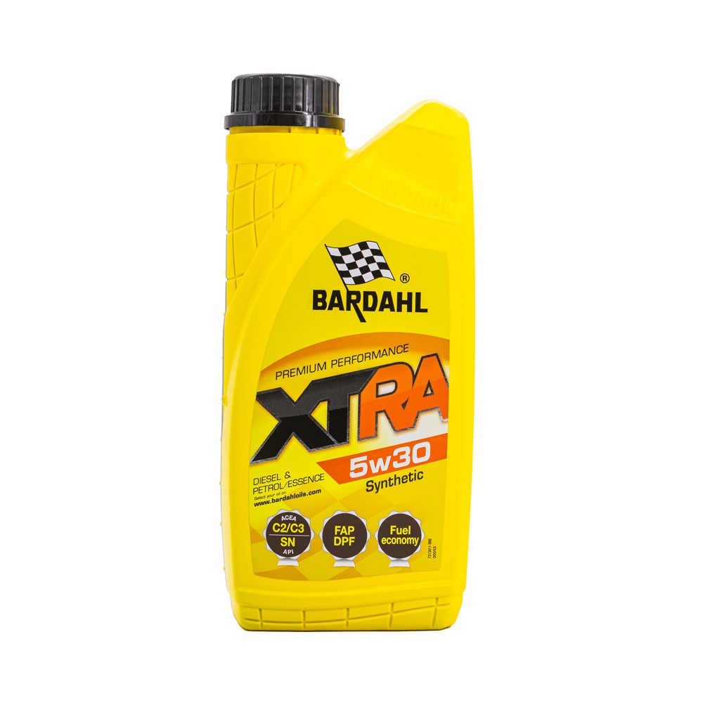 Моторна олива BARDAHL XTRA 5W30 1л. C2/C3, API SN, BMW LONGLIFE-04, MB 229.51/MB 229.52, GM/OPEL DEXOS 2, VW 505.01 (34111)