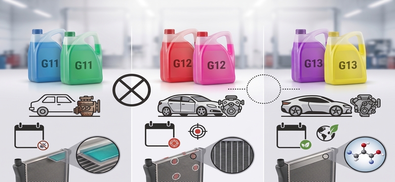 Як вибрати антифриз: G11, G12, G13